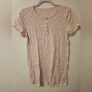 Charter Club NWOT Light Pink Paisley Short Sleeve Nightgown